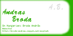andras broda business card
